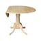 International Concepts Round 42 in Round Dual Drop Leaf Pedestal Table, Natural, 42 W, 42 L, 29.5 in H, Wood, Natural T01-42DP - alternate 4